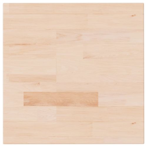 Квадратен плот за маса, 40x40x4 см, необработен дъб масив