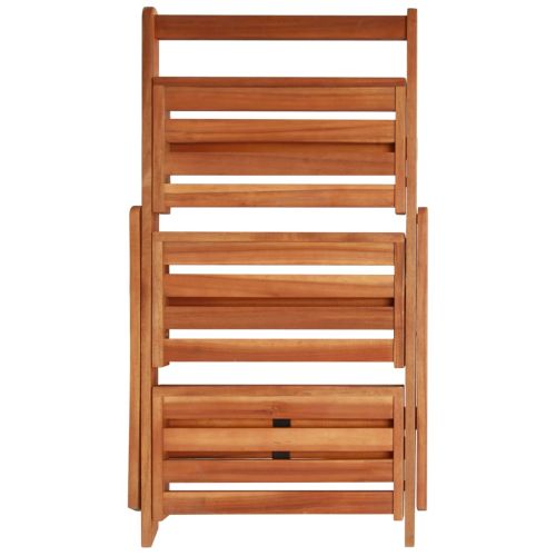 3-етажен цветарник, 50x63x80 см, акациево дърво масив