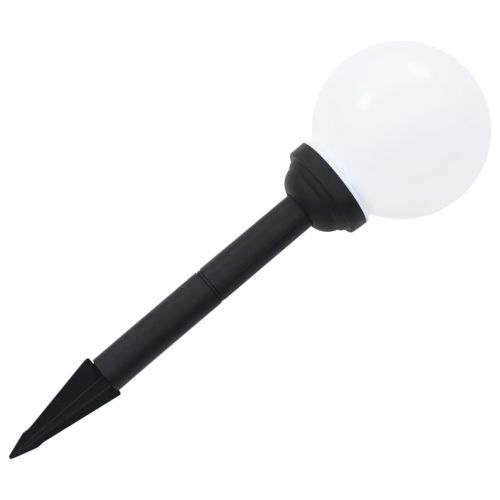 Градински соларни лампи, 4 бр, LED, сферични, 15 см, RGB