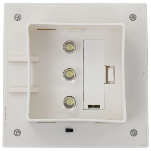Градински соларни лампи, 6 бр, LED, квадратни, 12 см, бели