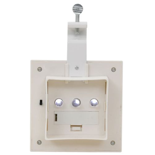 Градински соларни лампи, 6 бр, LED, квадратни, 12 см, бели