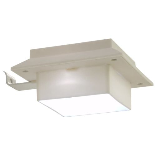 Градински соларни лампи, 6 бр, LED, квадратни, 12 см, бели