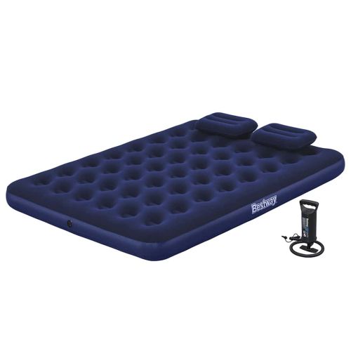 Bestway Надуваем матрак с възглавница и помпа, 203x152x22 см, 67374