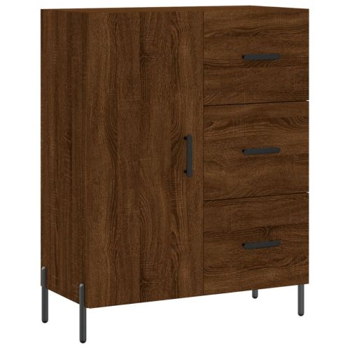 Сайдборд, Кафяв дъб, 69,5x34x90 см, инженерно дърво