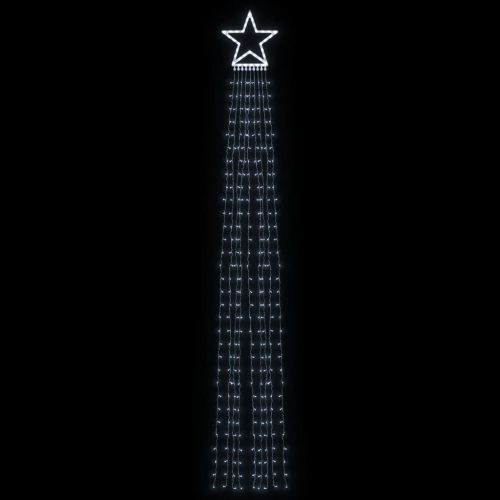 Коледни лампички за елха 320 LED студено бяло 375 см