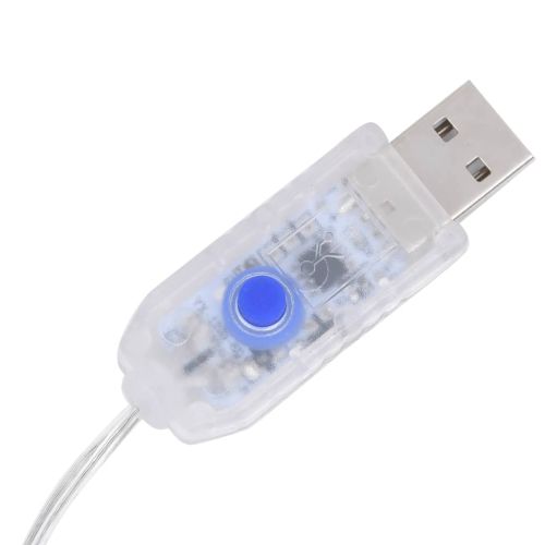 Коледни лампички за елха 320 LED студено бяло 375 см