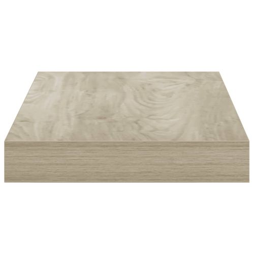 Окачени стенни рафтове, 2 бр, дъб, 40x23,5x3,8 см, МДФ