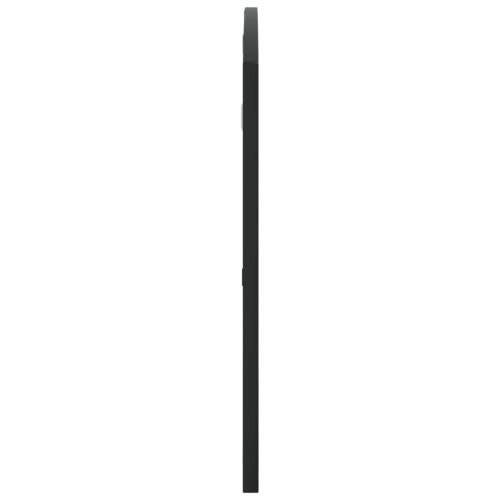 Стенно огледало, черно, 100x50 см, арка, желязо