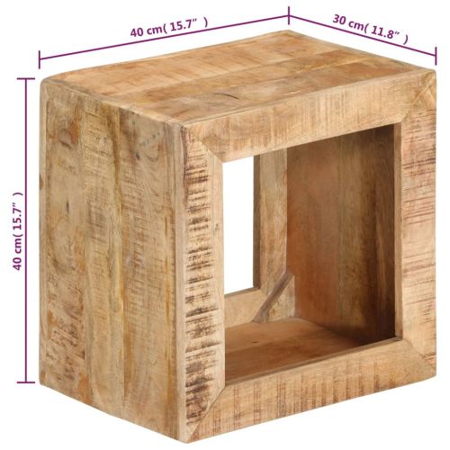 Табуретка 40x30x40 см масивно дърво манго