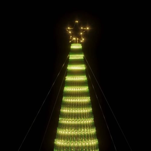 Коледна елха светещ конус 1544 LED топло бяло 500 см