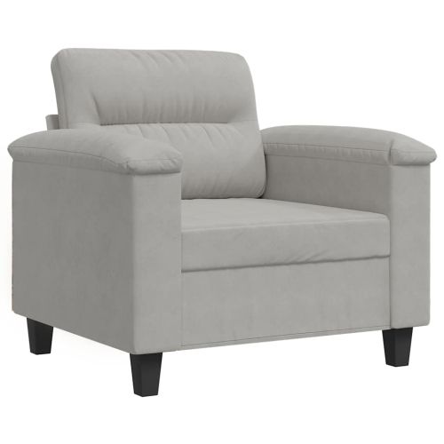 Фотьойл, светлосив, 60 см, микрофибърен текстил