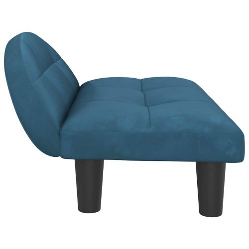 Кучешко легло синьо 70x52x30см кадифе