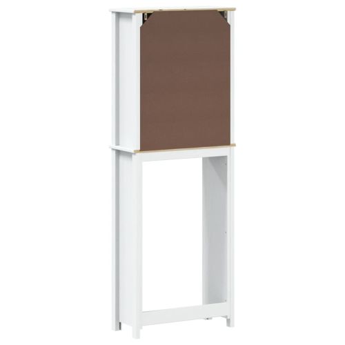 Шкаф над тоалетната чиния BERG бял 60x27x164,5 см масивно дърво