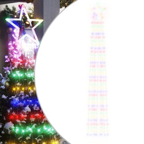 Коледни лампички за елха 320 LED цветни 375 см