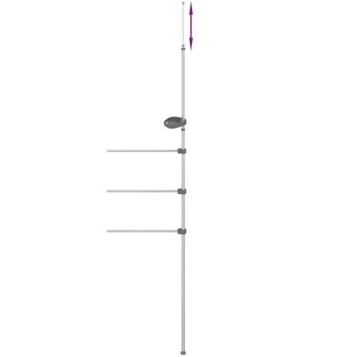 Закачалка за кърпи 47x280 см алуминий