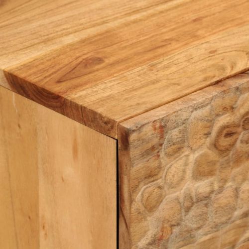 Страничен шкаф, 80x33x75 см, акациево дърво масив
