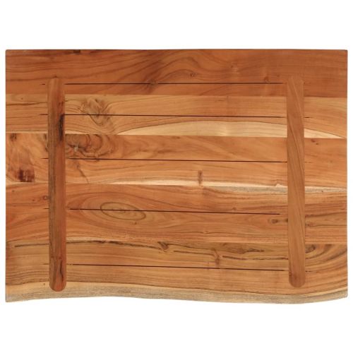Плот за баня, 80x60x2,5 см, правоъгълен, масивно дърво акация