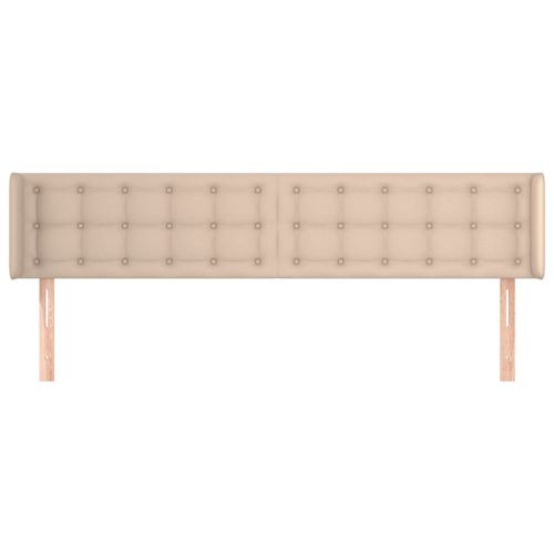 Горна табла за легло, капучино,203x16x78/88 см, изкуствена кожа