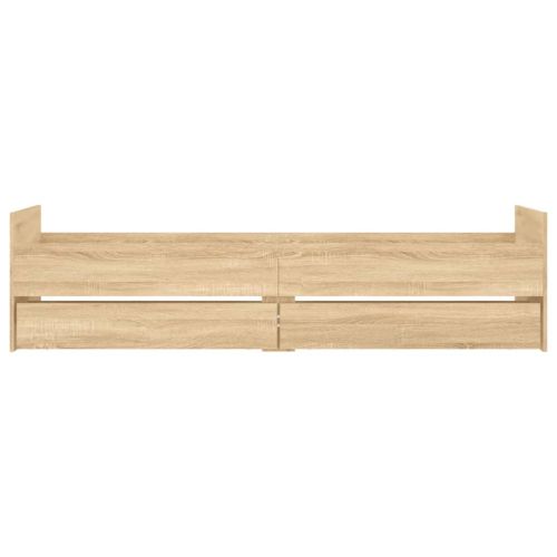 Рамка за легло с чекмеджета дъб сонома 75x190 см Small Single