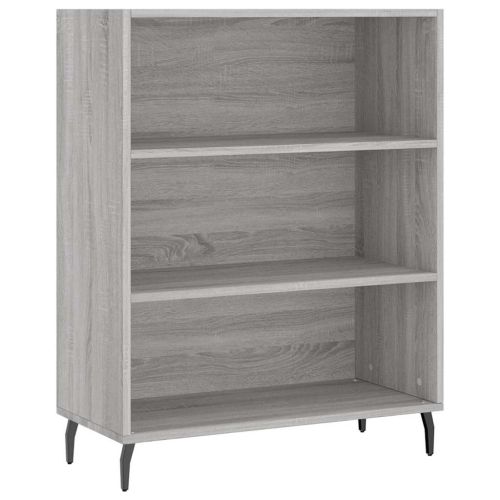 Висок шкаф, сив сонома, 69,5x34x180 см, инженерно дърво