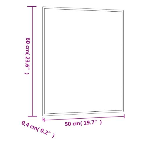 Стенно огледало 50x60 см стъкло правоъгълно