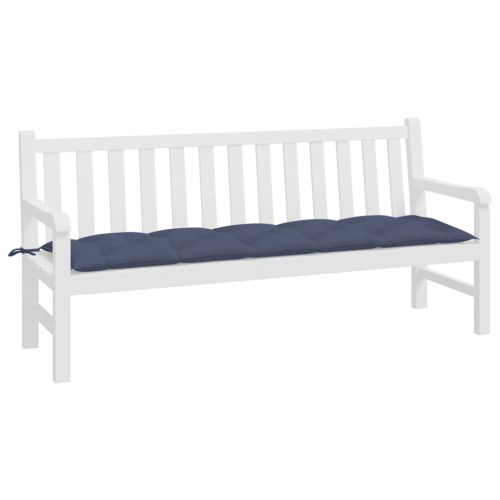 Възглавница за пейка нейви синьо 180x50x7 см Оксфорд плат