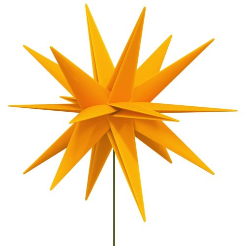 Коледни лампи с шипове, 3 бр, LED, сгъваеми, жълта, 35 см