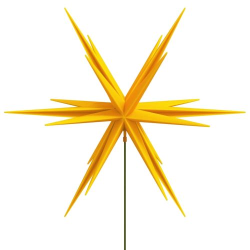Коледни лампи с шипове, 3 бр, LED, сгъваеми, жълта, 35 см