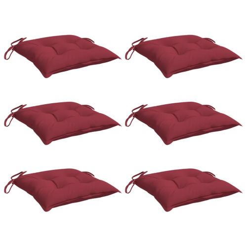 Възглавници за палети 6 бр виненочервен 50x50x7 см Оксфорд плат
