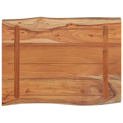 Плот за маса, 80x60x2,5 см, правоъгълен, акация масив, жив ръб