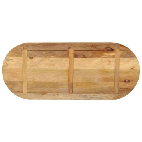 Плот за маса 110x40x2,5 см овален масивно дърво грубо манго