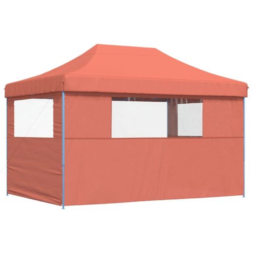 Сгъваема парти шатра pop-up с 3 странични стени теракота