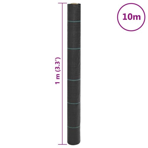 Мембрана против плевели, черна, 1x10 м, PP
