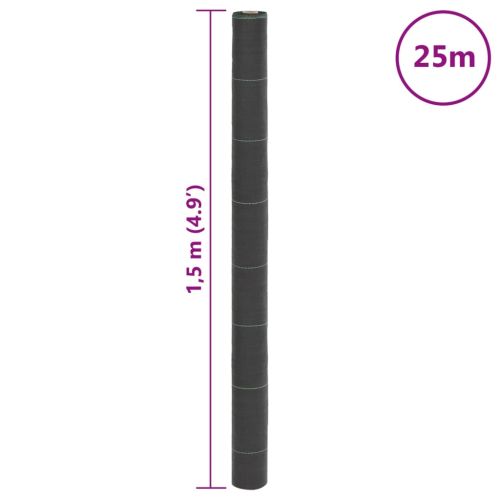 Мембрана против плевели, черна, 1,5x25 м, PP