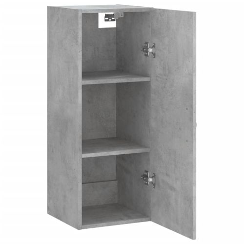 Стенен шкаф, бетонно сив, 34,5x34x90 см, инженерно дърво