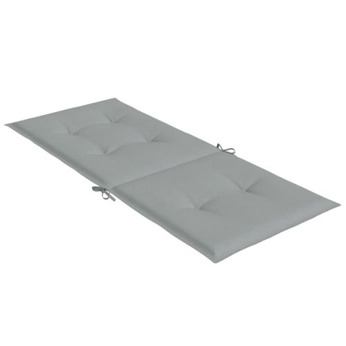 Възглавници за стол 2 бр меланж светлосиви 120x50x4 см плат