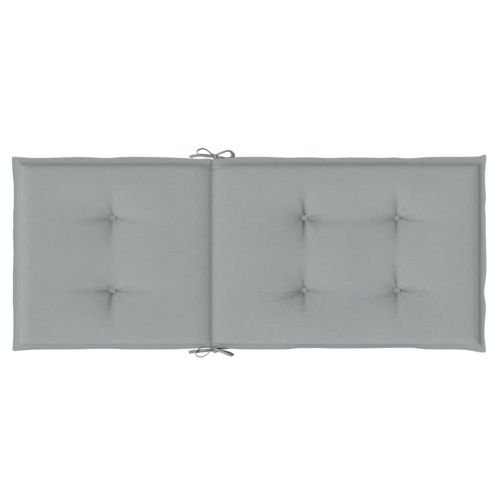 Възглавници за стол 2 бр меланж светлосиви 120x50x4 см плат