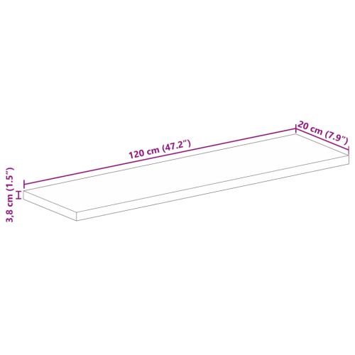 Плот за маса 120x20x3,8 см правоъгълен регенерирано дърво масив