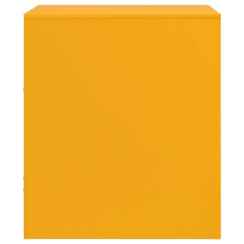 Нощни шкафчета 2 бр горчица жълто 34,5x39x44 см стомана
