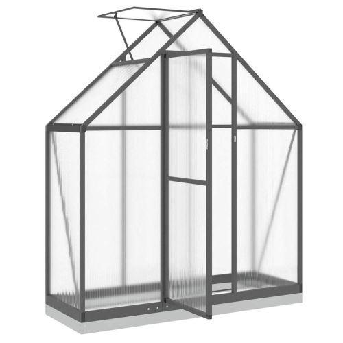 Оранжерия с основа рамка антрацит 169x58x202 см алуминий