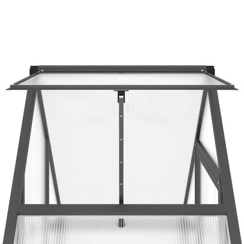 Оранжерия с основа рамка антрацит 169x58x202 см алуминий
