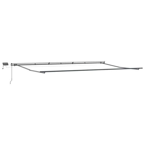 Ръчно прибираща се тента с LED, бордо, 600x300 см