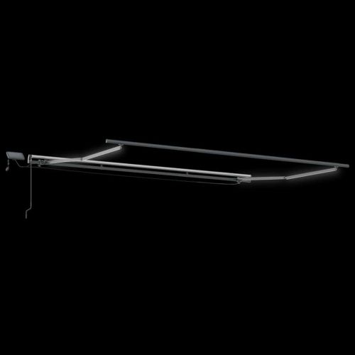 Ръчно прибираща се тента с LED, бордо, 600x300 см