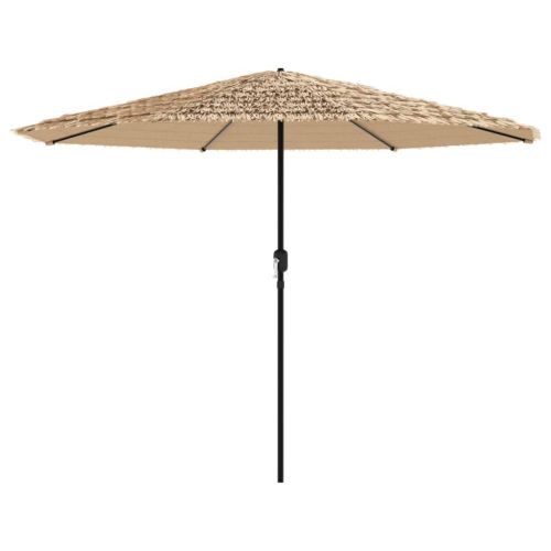 Градински чадър със стоманен прът, кафяв 388x388x248 см