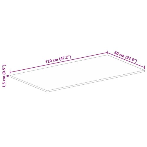 Плот за маса 120x60x1,5 см правоъгълен регенерирано дърво масив