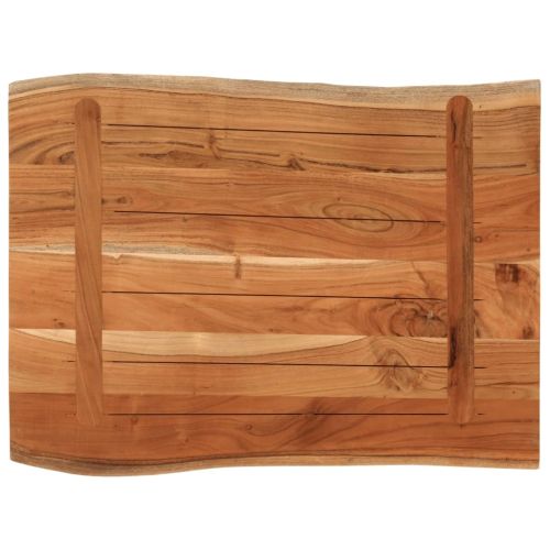 Плот за маса, 70x60x3,8 см, правоъгълен, акация масив, жив ръб