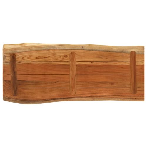 Плот за маса, 100x40x3,8 см, правоъгълен, акация масив, жив ръб