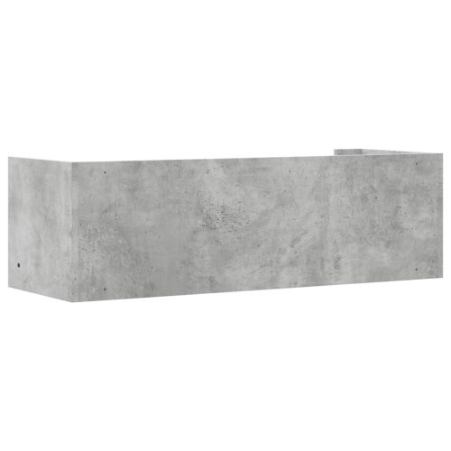 Стенен рафт, бетонно сив, 100x35x30,5 см, инженерно дърво