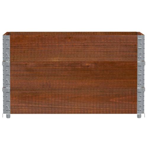 Палетни страници, кафяв, 3 бр, 100x50см, борова дървесина масив
