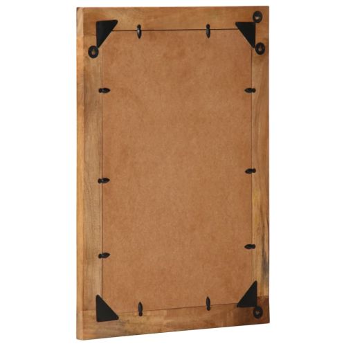 Огледало за баня 50x70x2,5 см мангово дърво масив и стъкло